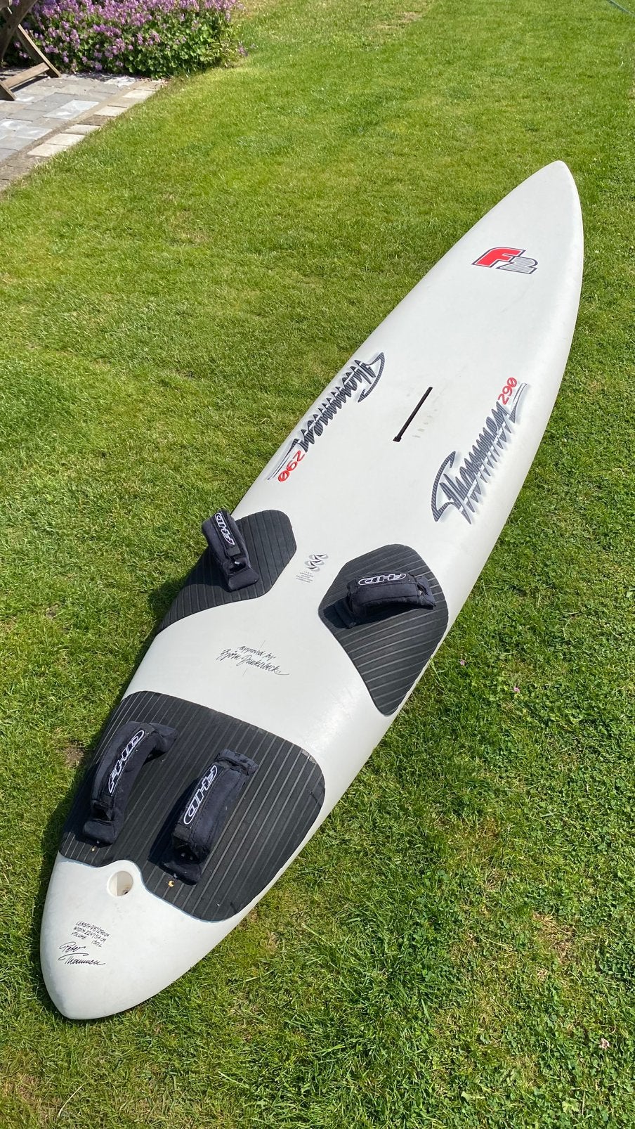 Windsurfpl F2 peter thommen 290 in goede st, Sports nautiques & Bateaux, Planche, F2, Comme neuf, Enlèvement