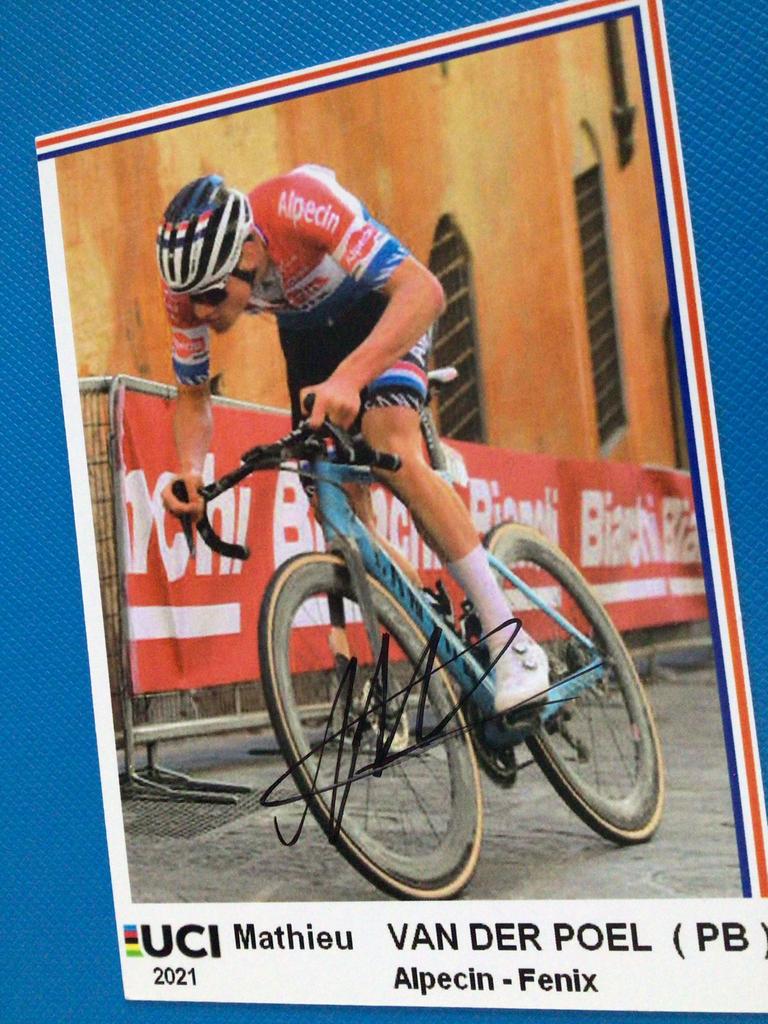 Wielerkaart 2021 team alpecin  Mathieu van der poel signe, Envoi, Comme neuf