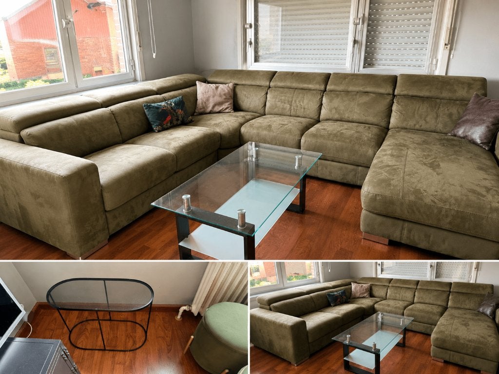 Salon complet / Zetels rundleder incl. acc, Ophalen, Nieuw, Leer