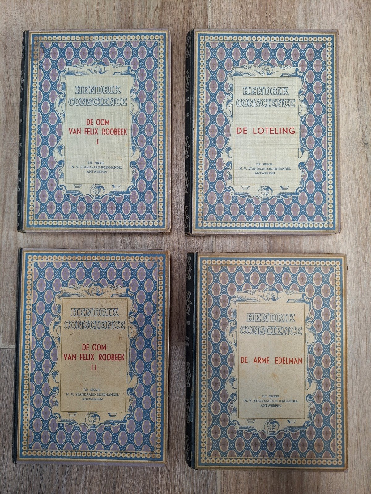 Série de 4 livres anciens d'Hendrik Conscience, Antiquités & Art, Enlèvement ou Envoi