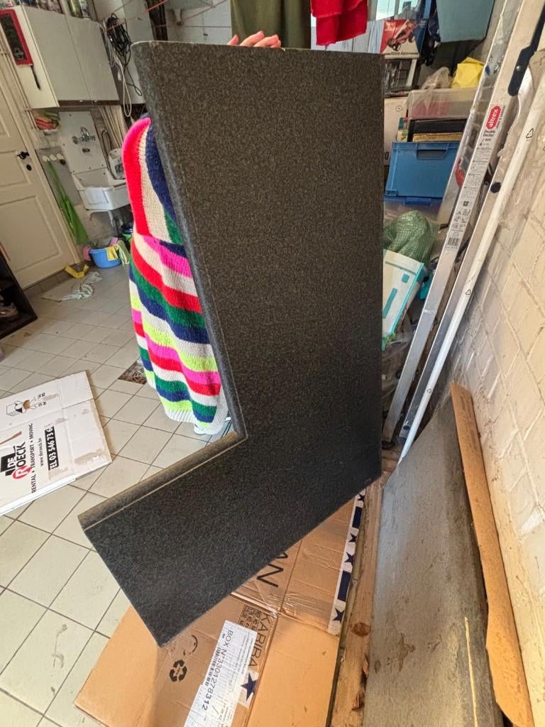 Granieten keukenblad, Huis en Inrichting, Ophalen, 100 tot 150 cm, Zwart, Zo goed als nieuw