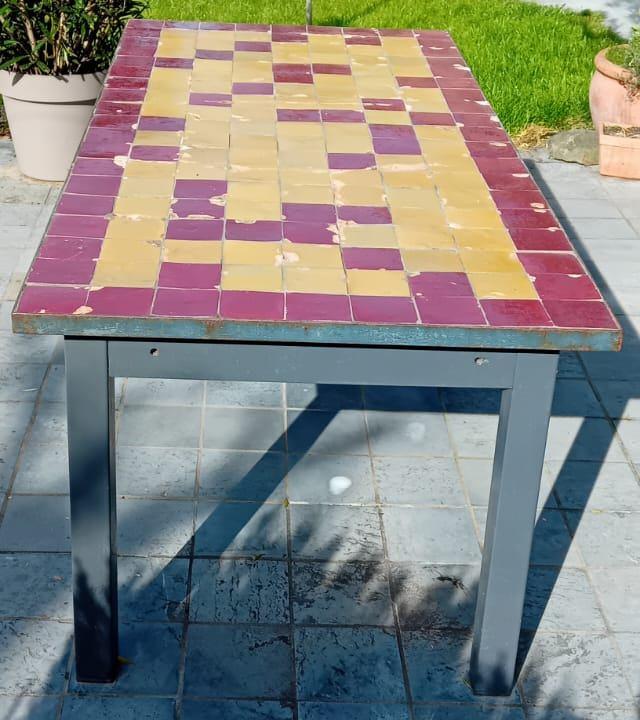 Tuintafel, Tuin en Terras, Ophalen, Gebruikt, Rechthoekig, Overige materialen