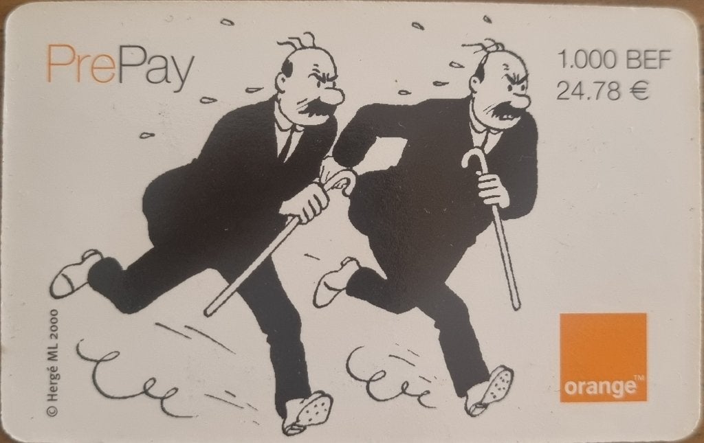 Kuifje Tintin Telefoonkaart Télécard Belgacom, Verzenden