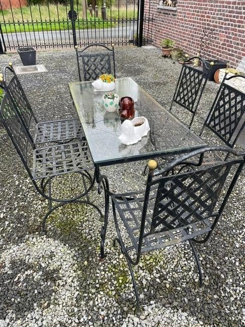 Tuinset Meetaal, Tuin en Terras, Tuinbanken, Ophalen, Gebruikt, Metaal