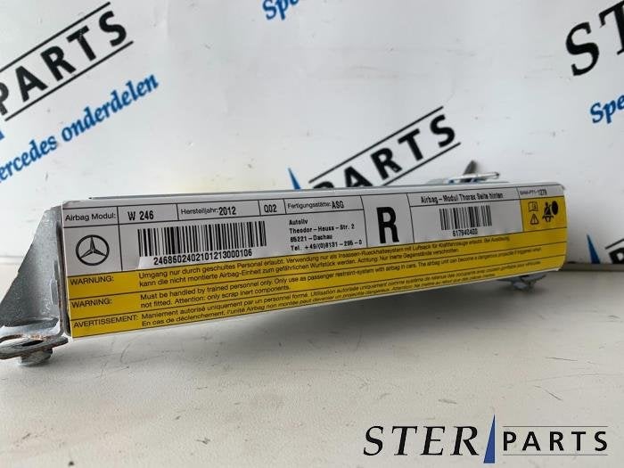 Airbag latéral d'un Mercedes B-Klasse, Autos : Pièces & Accessoires, Autres pièces automobiles, Mercedes-Benz, Utilisé, 3 mois de garantie