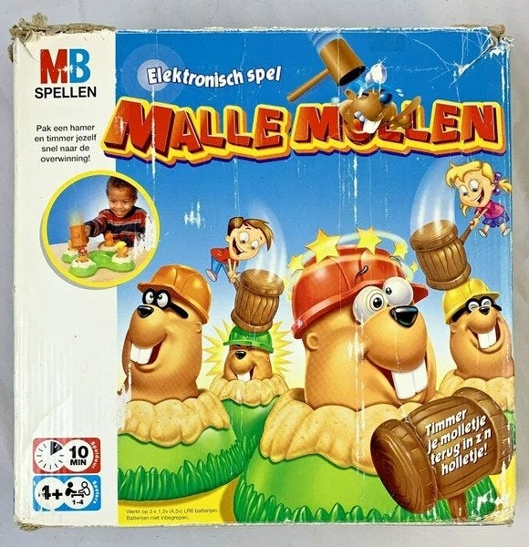 MB Malle Mollen Electronic Reaction Game Jeu de plateau vint, Hobby & Loisirs créatifs, Envoi, Comme neuf, MB spellen