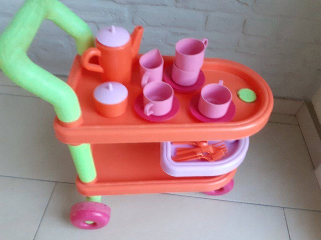 Koffiekarretje, Kinderen en Baby's, Ophalen, Gebruikt, Kunststof, Speelkeuken-accessoire