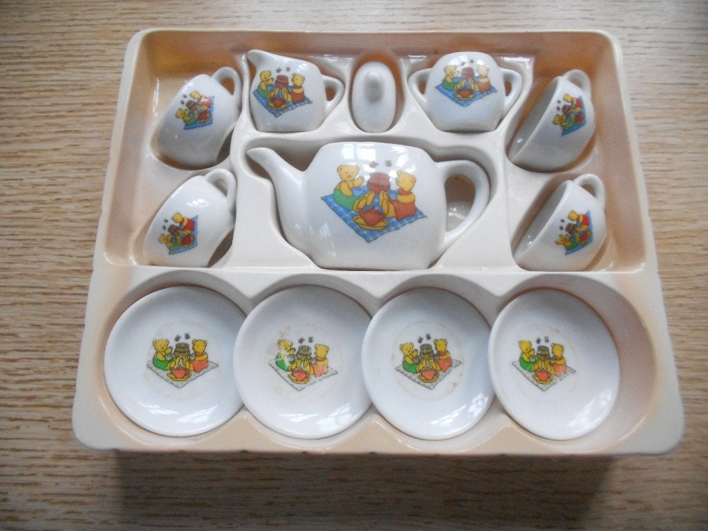 Teddy Bears Picnic'Dinette Dolls koffieset van porselein, Ophalen of Verzenden