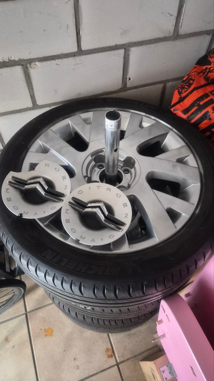 Citroen Velgen + zomer banden Michelin, Enlèvement, Comme neuf