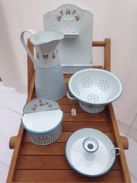 Emaille, Huis en Inrichting, Ophalen, Vintage, Meerkleurig, Overige materialen