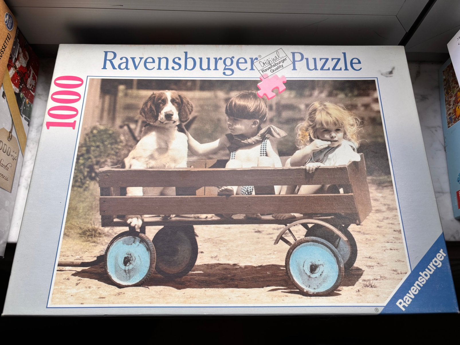 Puzzle 1000 pieces chien enfanfs - ravensburgze, Enlèvement, Comme neuf, Puzzle