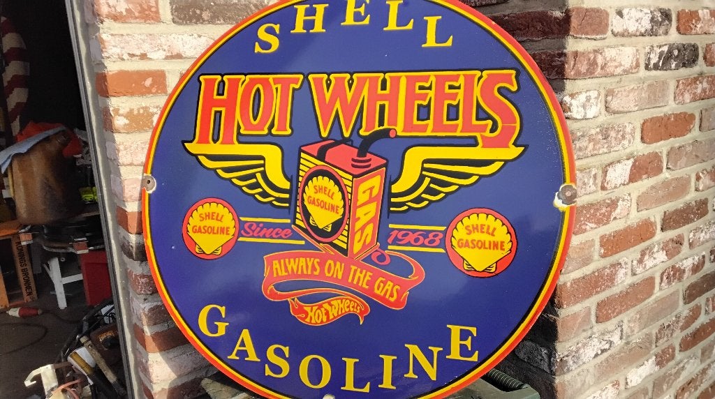 shell emaille bord, Verzamelen, Ophalen