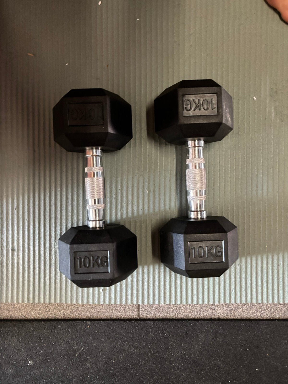 Rogue blanco 10kg hex dumbbell set, Sport en Fitness, Ophalen, Zo goed als nieuw, Dumbbell
