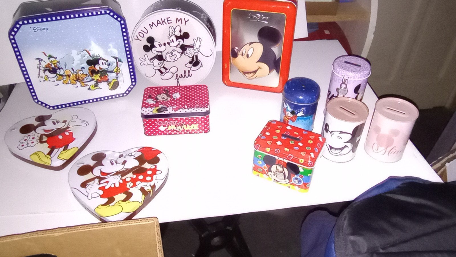 blikken dozen Mickey mouse, Ophalen