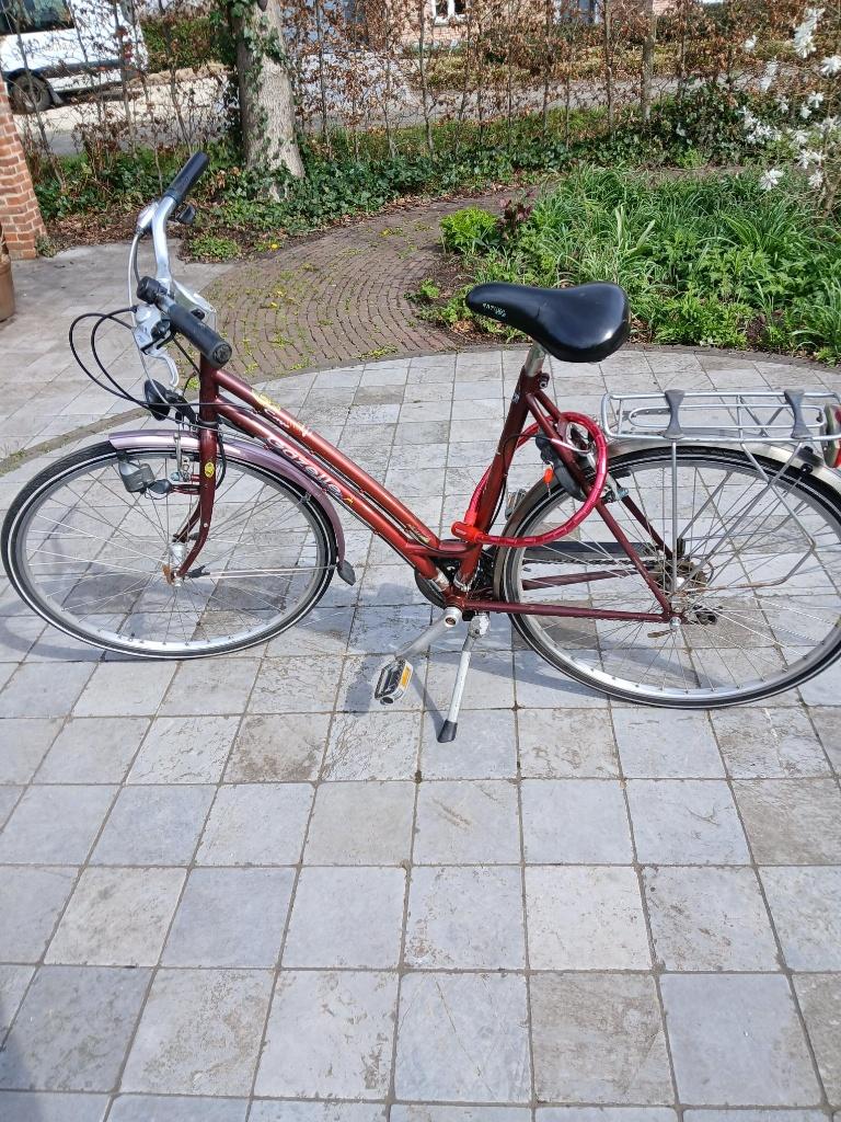 Damesfiets Gazelle, Fietsen en Brommers, Fietsen | Dames | Sportfietsen en Toerfietsen, Ophalen, 28 inch, Gebruikt, Velgrem