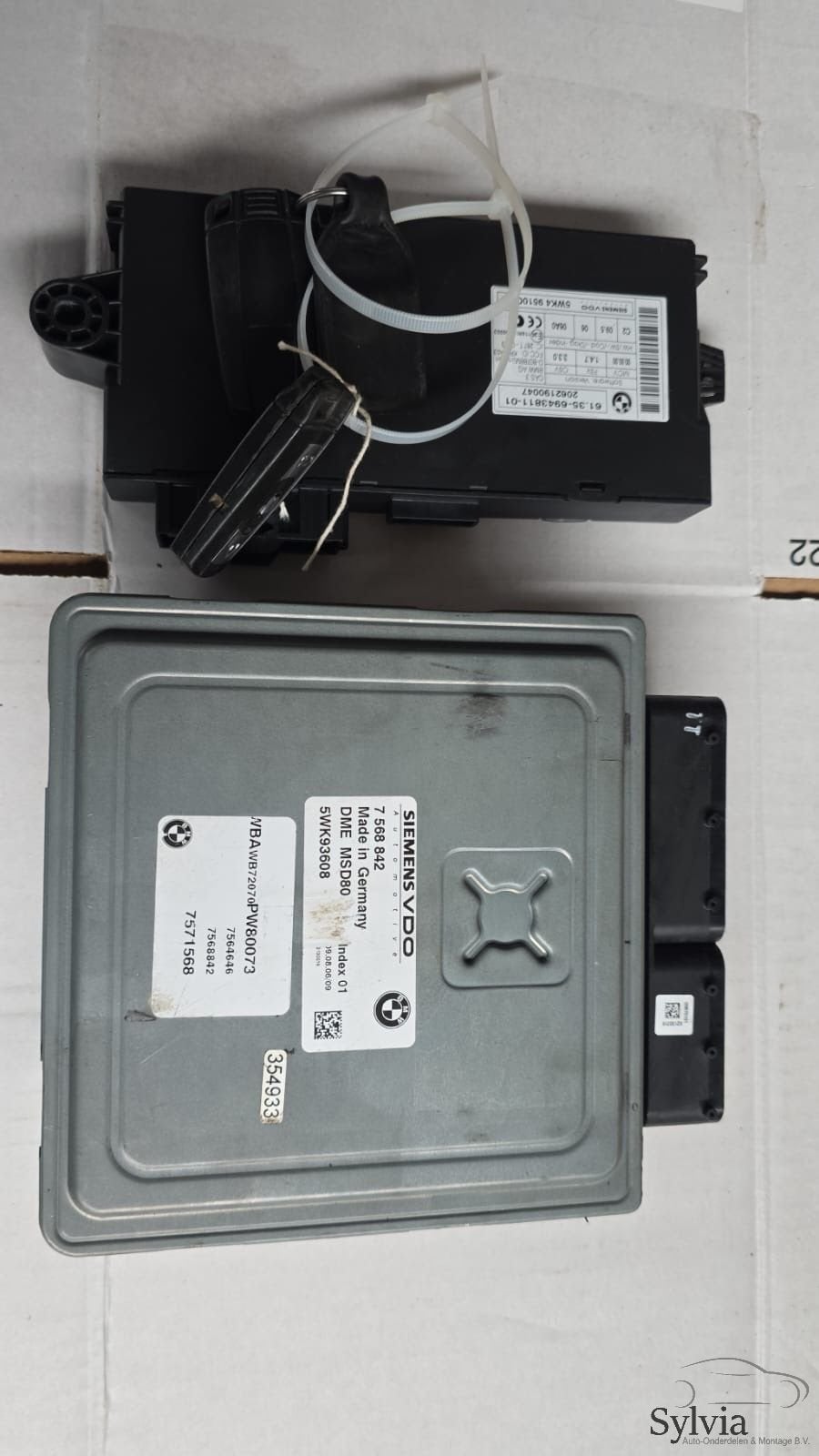 Startset ECU + Contactslot N54 BMW 3 serie E92 335i 12147568, Gebruikt, -, -, Ophalen of Verzenden