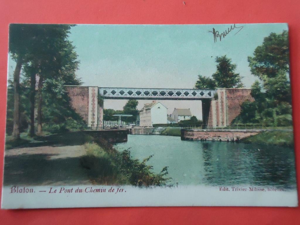 Bernissart - Blaton Le Pont du chemin de fer, Enlèvement ou Envoi, Avant 1920, Affranchie, Hainaut