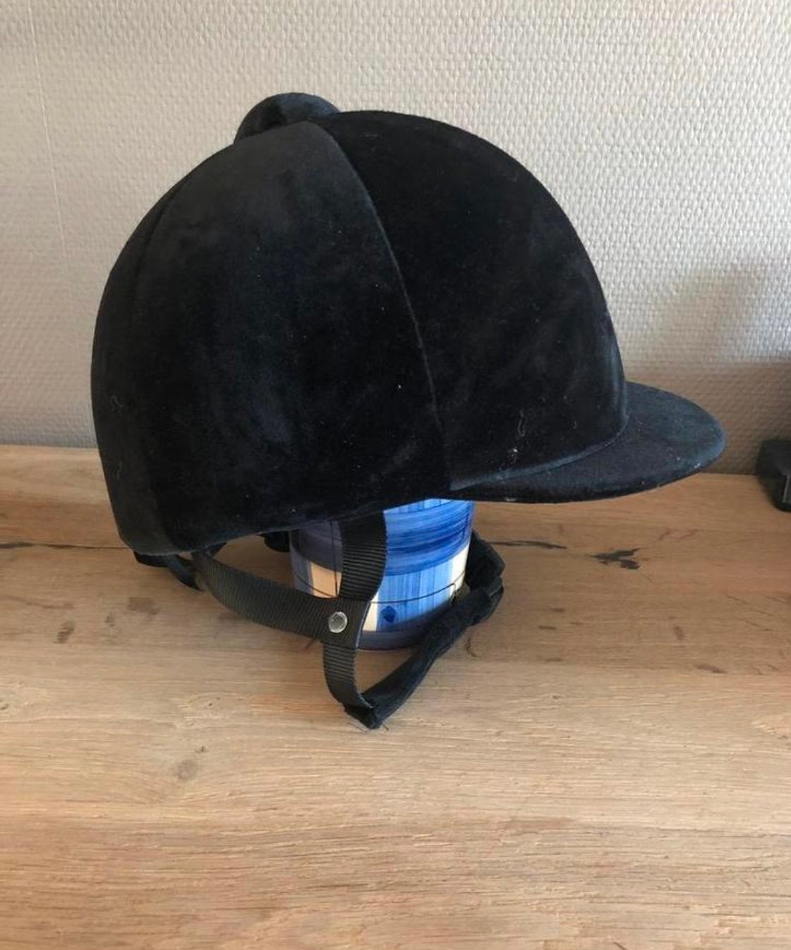 Cap horka maat 52 53 54 zwart, Dieren en Toebehoren, Paardrijcap, Ophalen of Verzenden, Zo goed als nieuw, Horka