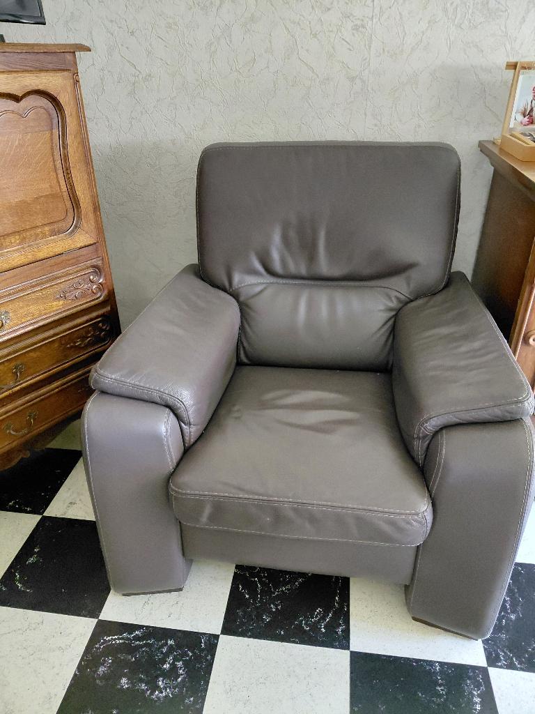 lederen lounge te koop, Ophalen, Gebruikt, Leer, Cuir