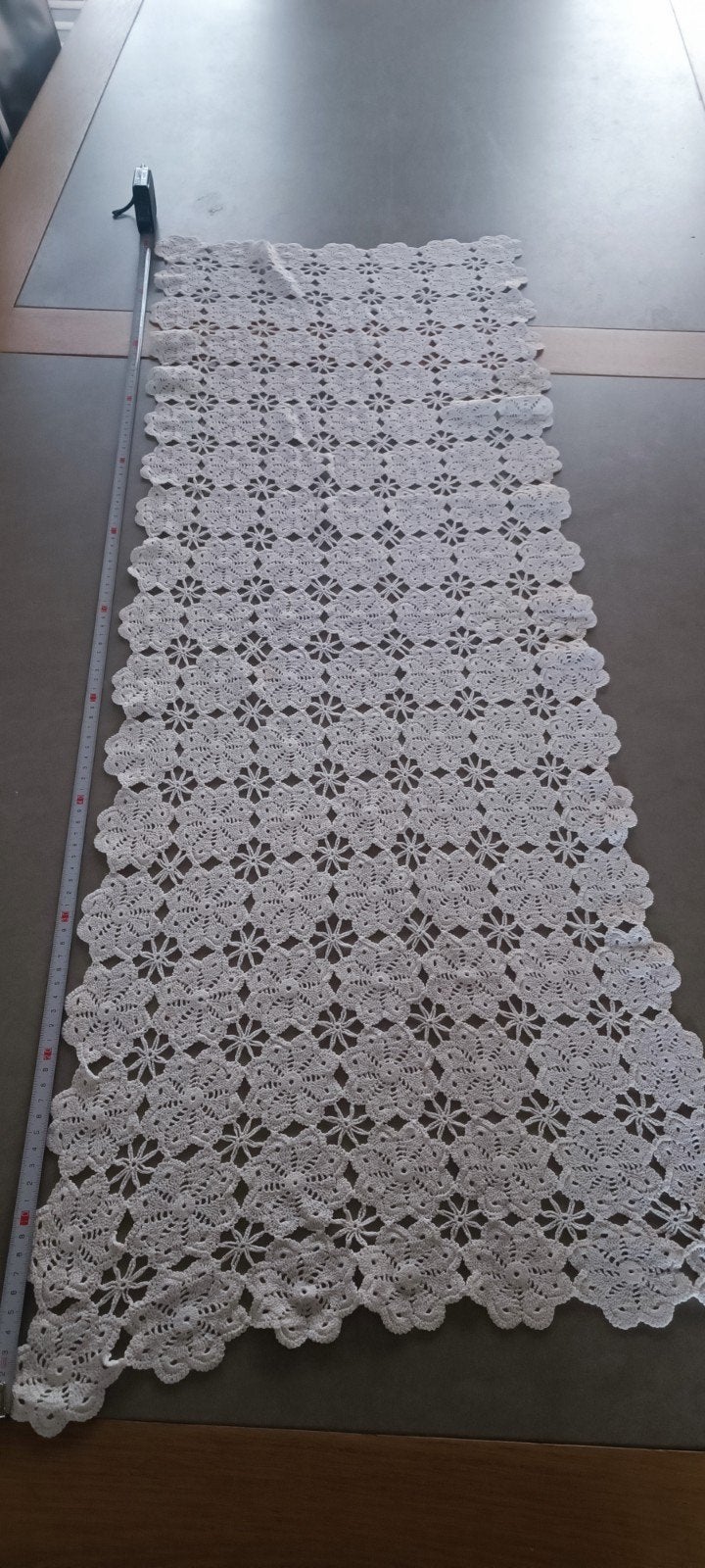 Vintage handgemaakte tafelloper, Huis en Inrichting, Tafelkleden, Tafelkleed, Ophalen, Handgemaakt