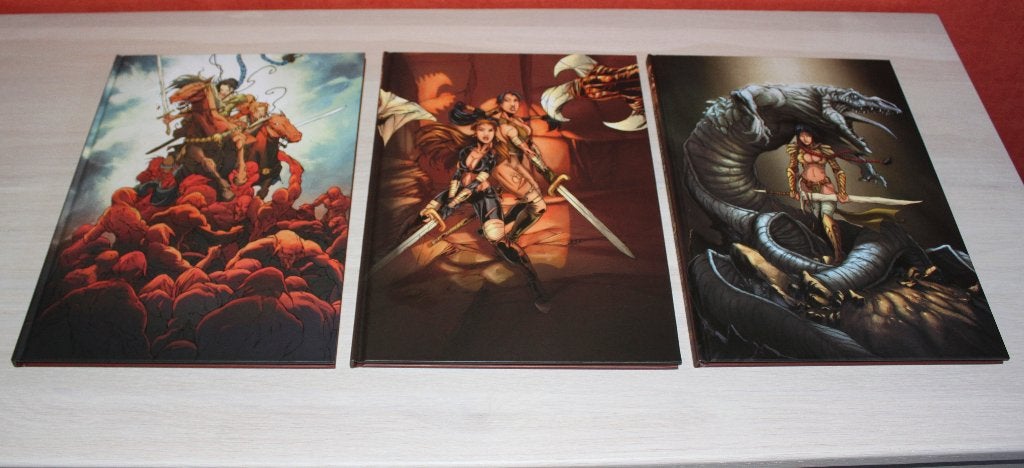 La Geste Chev. Dragon 1à3 couv. spéc.(éd.coffret) état neuf., Livres, Plusieurs BD, Enlèvement ou Envoi, Comme neuf