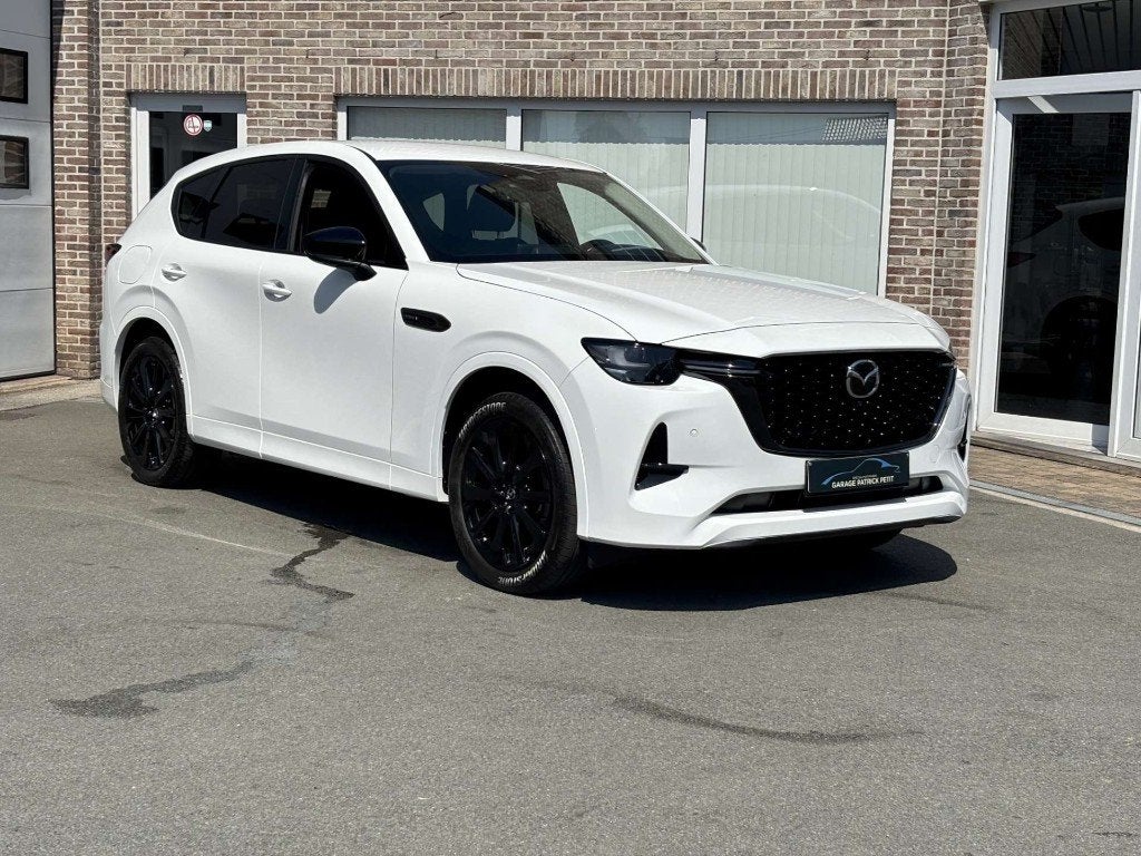 Mazda CX-60 2.5 PHEV AWD Homura / Bose / Trekhaak, Auto's, Mazda, 4 cilinders, 2500 kg, Wit, Leder