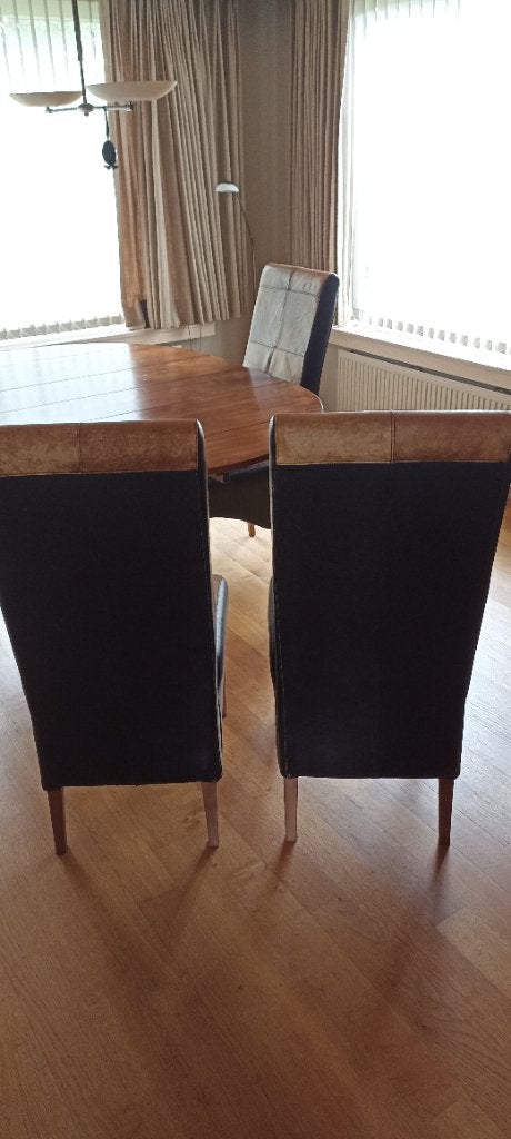 Eetkamerstoelen, Huis en Inrichting, Ophalen, Leer