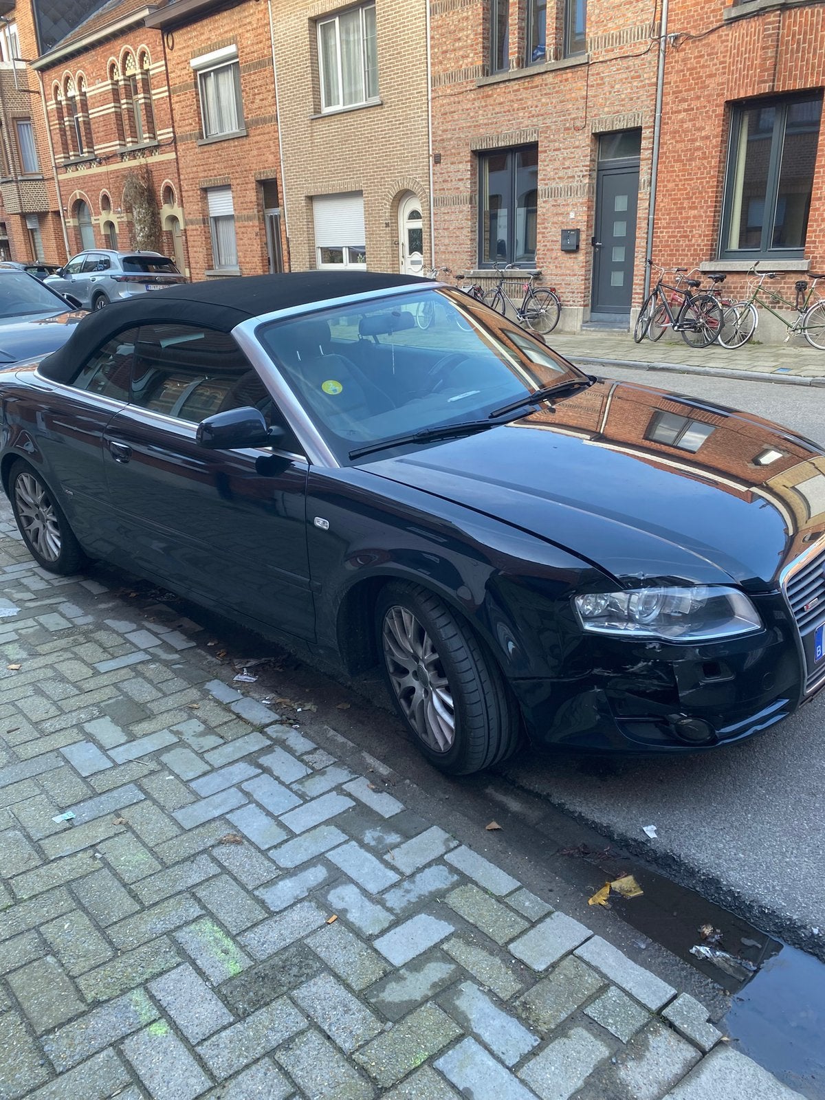 * Audi A4 2.TDI. Cabriolet  schade wagen bj 2008 *, Auto's, 4 zetels, Zwart, 4 cilinders, Cabriolet