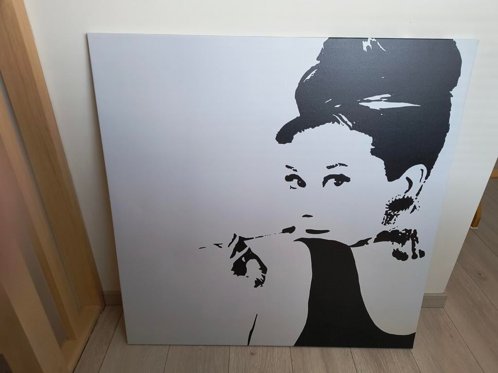 canvasdoek Audrey Hepburn, Huis en Inrichting, Ophalen, Zo goed als nieuw