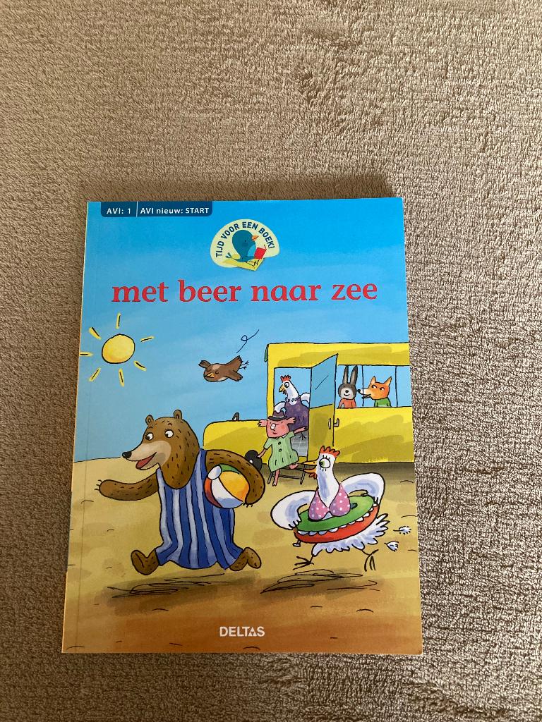 Boekje : Met beer naar zee.AVI 1, AVI nieuw start, Ophalen of Verzenden, Zo goed als nieuw, Pieter van Oudheusden & Danielle Roothooft