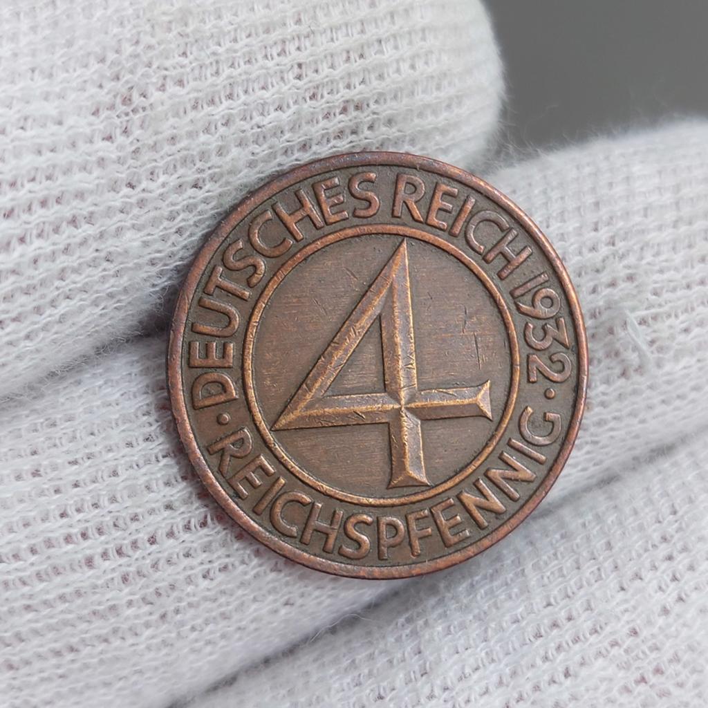 Munt / Duitsland / 4 Reichspfennig / 1932 A / Prachtig, Postzegels en Munten, Ophalen of Verzenden, Duitsland, Losse munt
