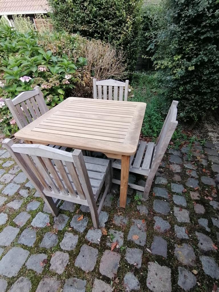 Tuinset, Tuin en Terras, Ophalen, Zo goed als nieuw, Teakhout, Tuinset