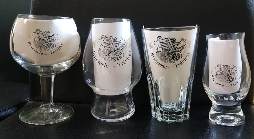 4 verres brasserie des TRÉVIRES, Enlèvement ou Envoi, Neuf, Verre à bière