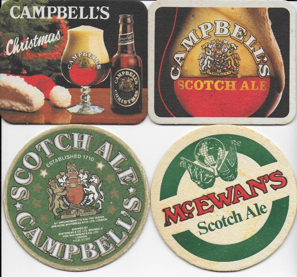 bierviltjes 4st Campbell's, Verzamelen, Biermerken, Verzenden