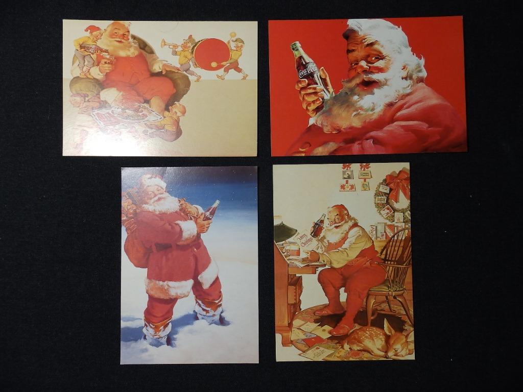4 Cartes Postales Coca-Cola Coke Christmas Noël, Enlèvement ou Envoi, 1980 à nos jours, Non affranchie, (Jour de) Fête