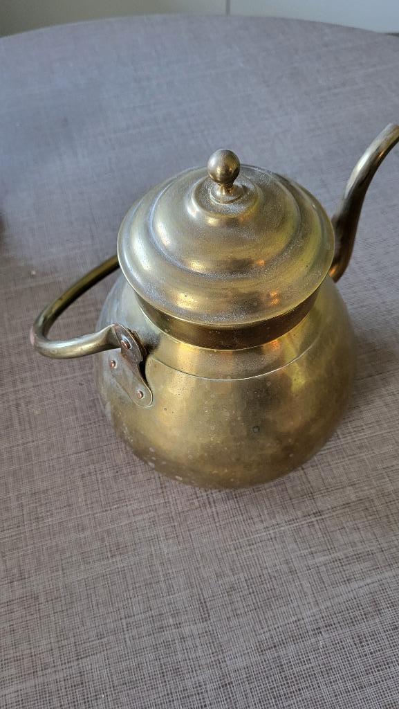 messing theeketel – decoratief & functioneel, Antiek en Kunst, Antiek | Brons en Koper, Ophalen