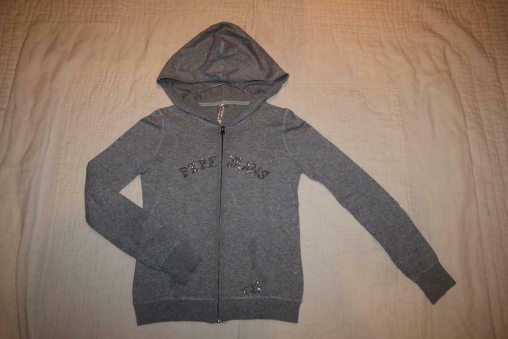 Grijze meisjes gilet met kap 'Pepe Jeans', 16 jaar, Pepe Jeans, Meisje, Trui of Vest, Ophalen of Verzenden