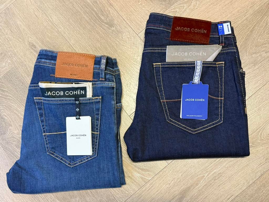 NIEUW Jacob Cohen jeans 34 Nick fit 622 blauw stretch, Ophalen of Verzenden, Nieuw, Blauw, W33 - W34 (confectie 48/50)