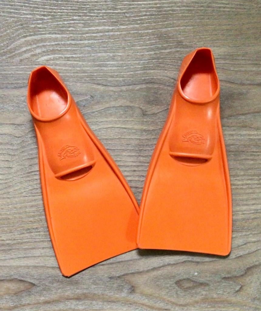 Soepele zwemvliezen rubber kindermaat 24-26, Watersport en Boten, Snorkelen, Ophalen of Verzenden, Zo goed als nieuw, Snorkelvinnen