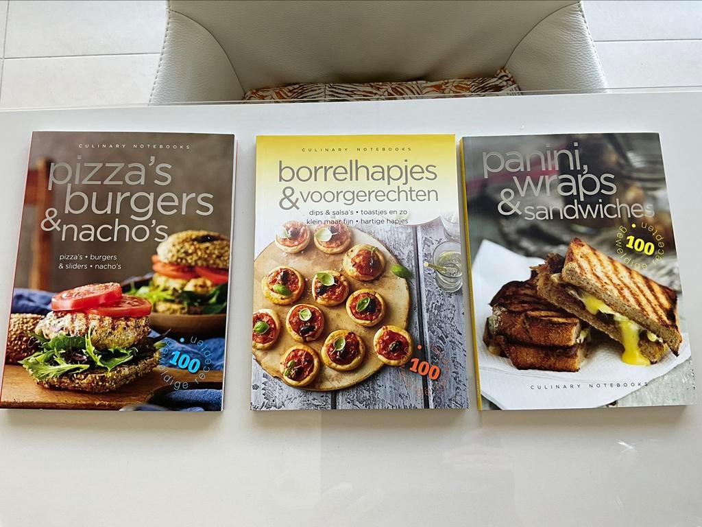 Culinary notebooks Pizza's burgers & nacho's, Ophalen of Verzenden, Nieuw