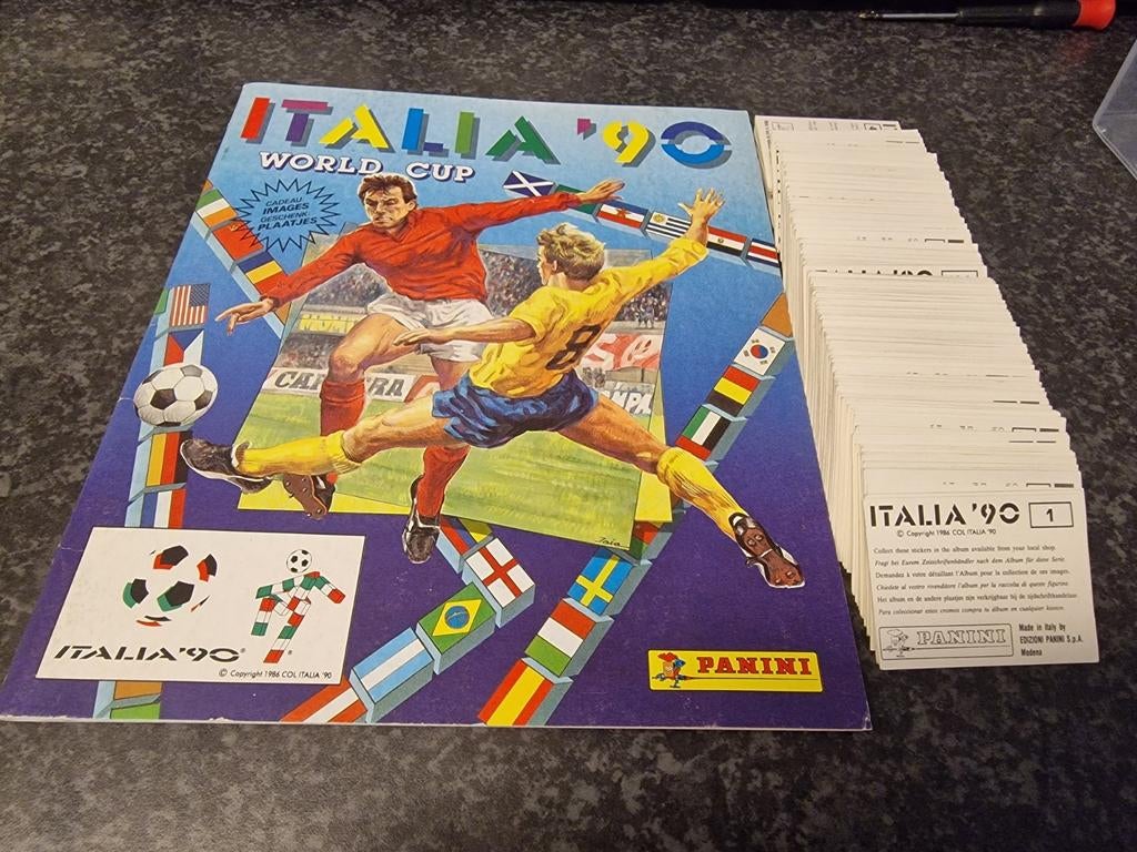 Panini Italia 90 VOLLEDIG!!, Verzamelen, Ophalen of Verzenden, Zo goed als nieuw
