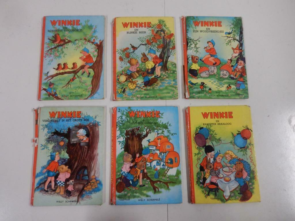 "WINKIE" (6 boekjes) door Willy Schermelé (1962?), Gelezen, Fictie algemeen, Willy Schermelé, Ophalen of Verzenden