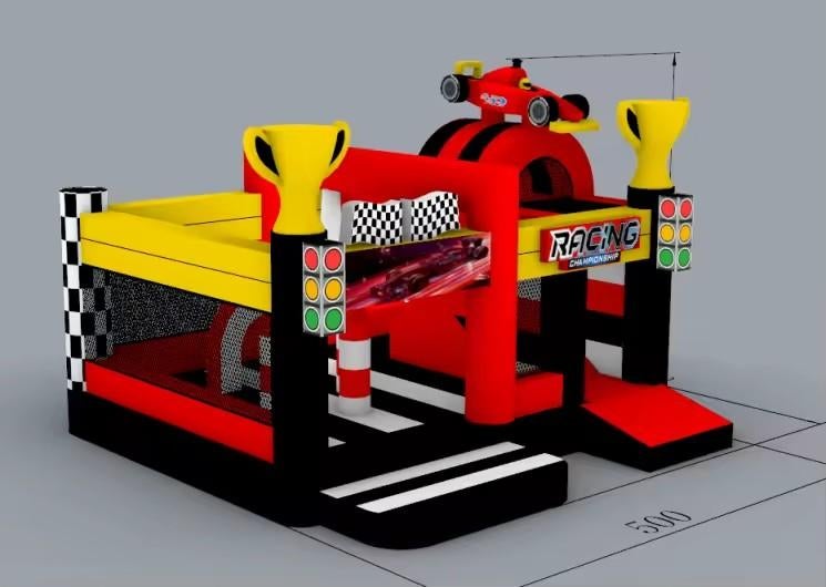 Nieuw springkasteel racing, Hobby en Vrije tijd, Ophalen