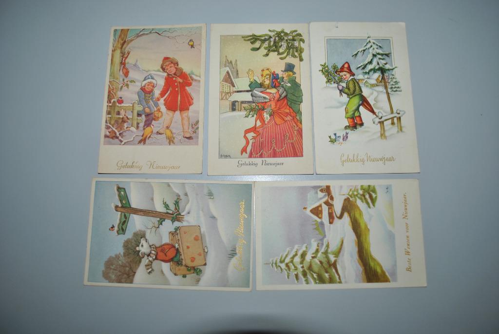 Belgique Années 1950 Cartes postales Gelukkig Nieuwjaar, Collections, Envoi, Affranchie