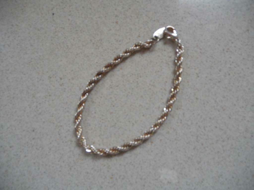 Bracelet en or plaqué, mailles fines, Ophalen of Verzenden, Gebruikt, Goud, Overige materialen