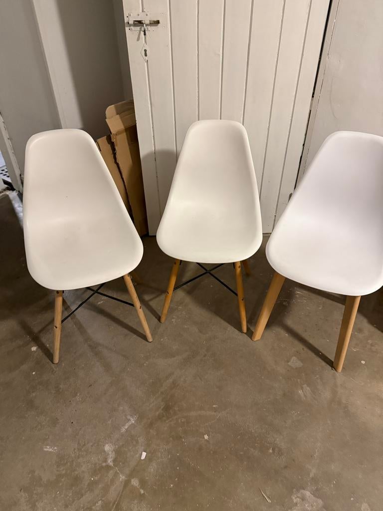 3 x chaises look scandinave, Trois, Enlèvement, Utilisé, Bois