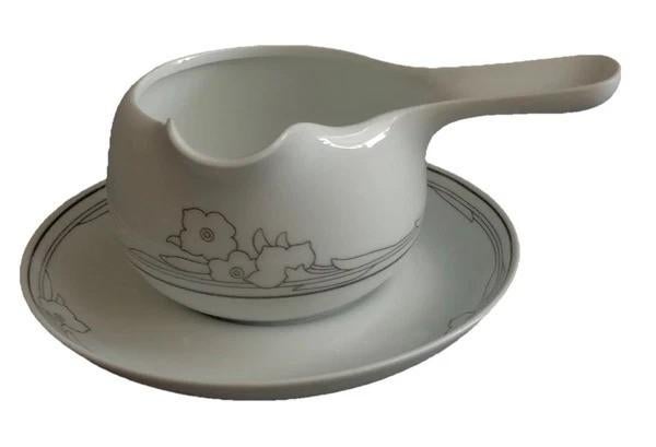 Bol à sauce Hutschenreuther Tavola Siena avec soucoupe, Uni, Comme neuf, Récipient(s), Porcelaine