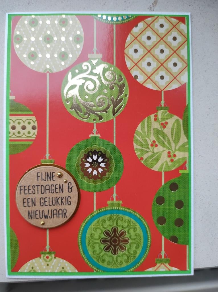 Zelfgemaakte kerstkaart met omslag, Enlèvement ou Envoi, Neuf, Noël
