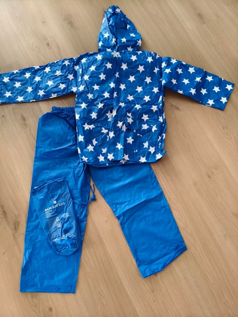 Set regenbroek en regenvest in handig zakje, Caravanes & Camping, Enlèvement ou Envoi, Comme neuf, Pantalon de pluie