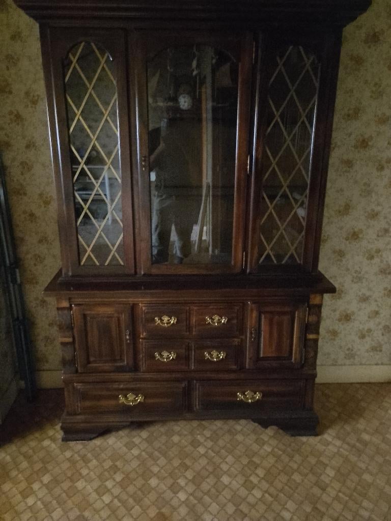 Vitrine de buffet vintage, Avec tablette(s), 150 à 200 cm, Comme neuf, Enlèvement